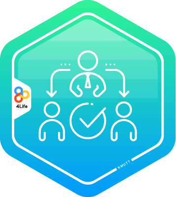 Example Digital Badge Delegating Tasks with Efficiency