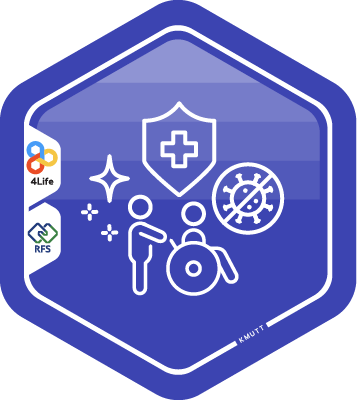 Example Digital Badge Infection prevention for patient transfer in hospitals and healthcare facilitie