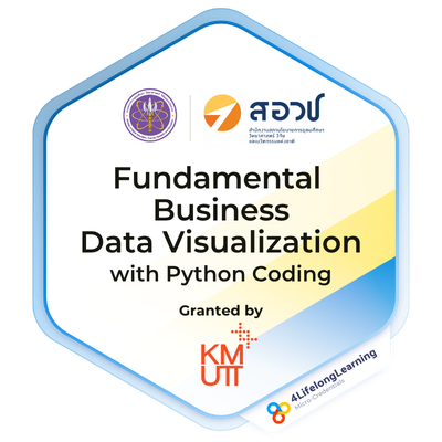 Example Digital Badge Fundamental Business Data Visualization with Python Coding